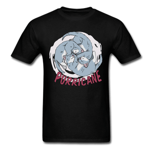 Purricane Cat Cyclone Unisex T-Shirt - black