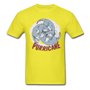 Purricane Cat Cyclone Unisex T-Shirt - yellow