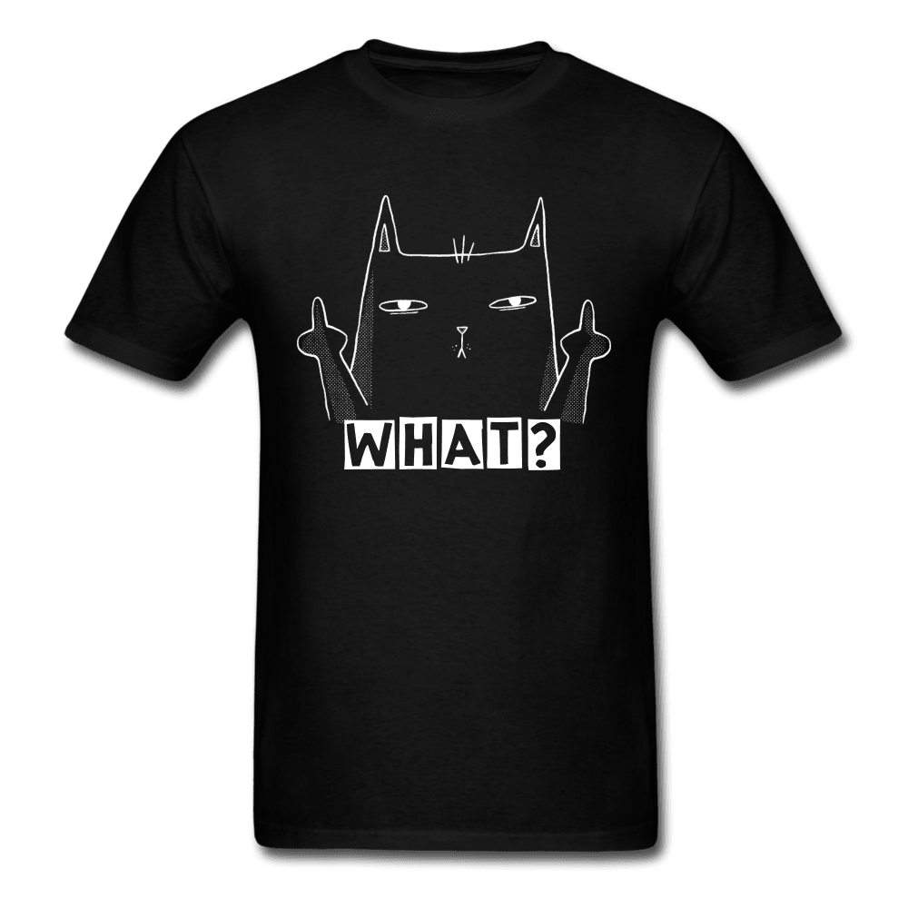 Sassy Cat WHAT? Unisex T-Shirt - black