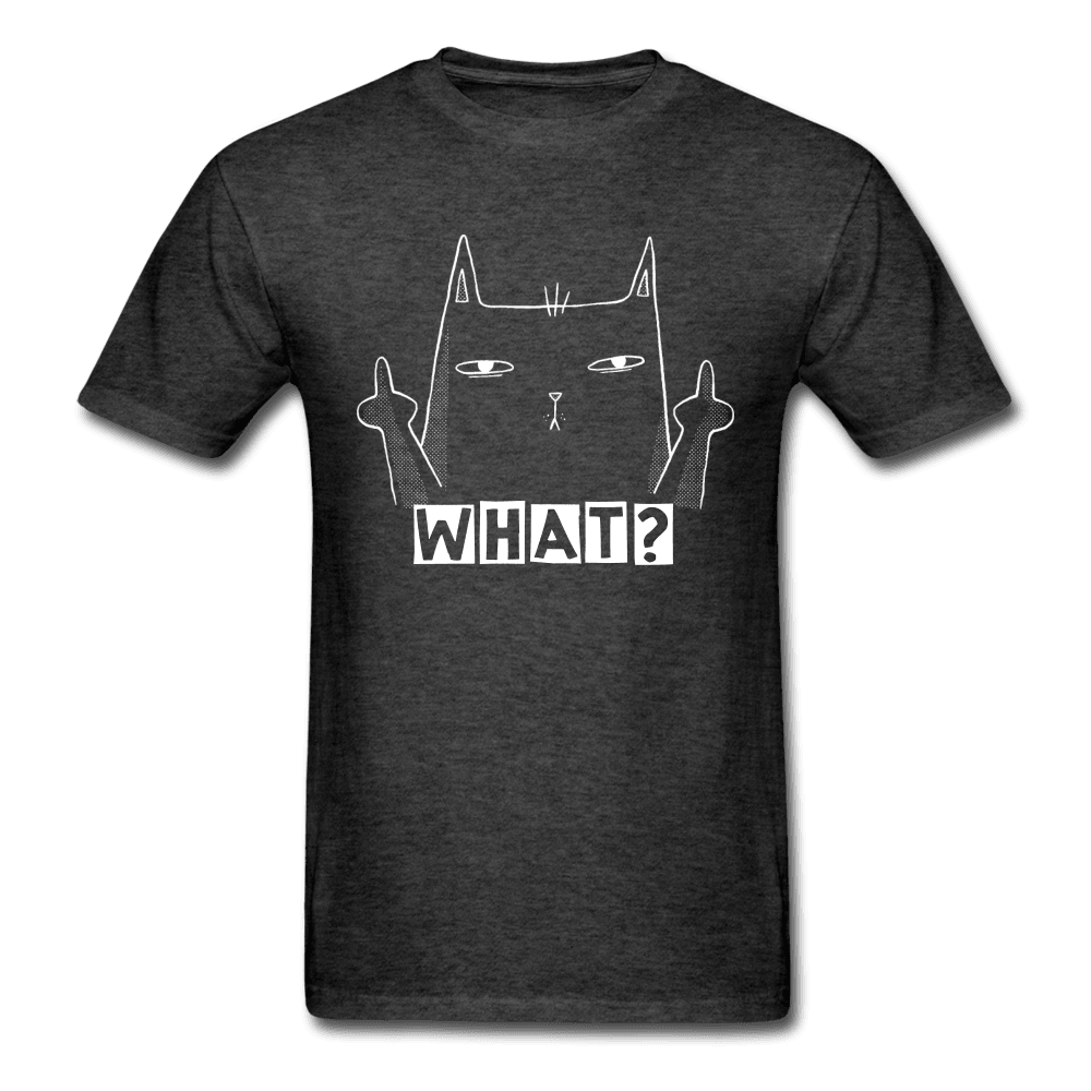 Sassy Cat WHAT? Unisex T-Shirt - heather black