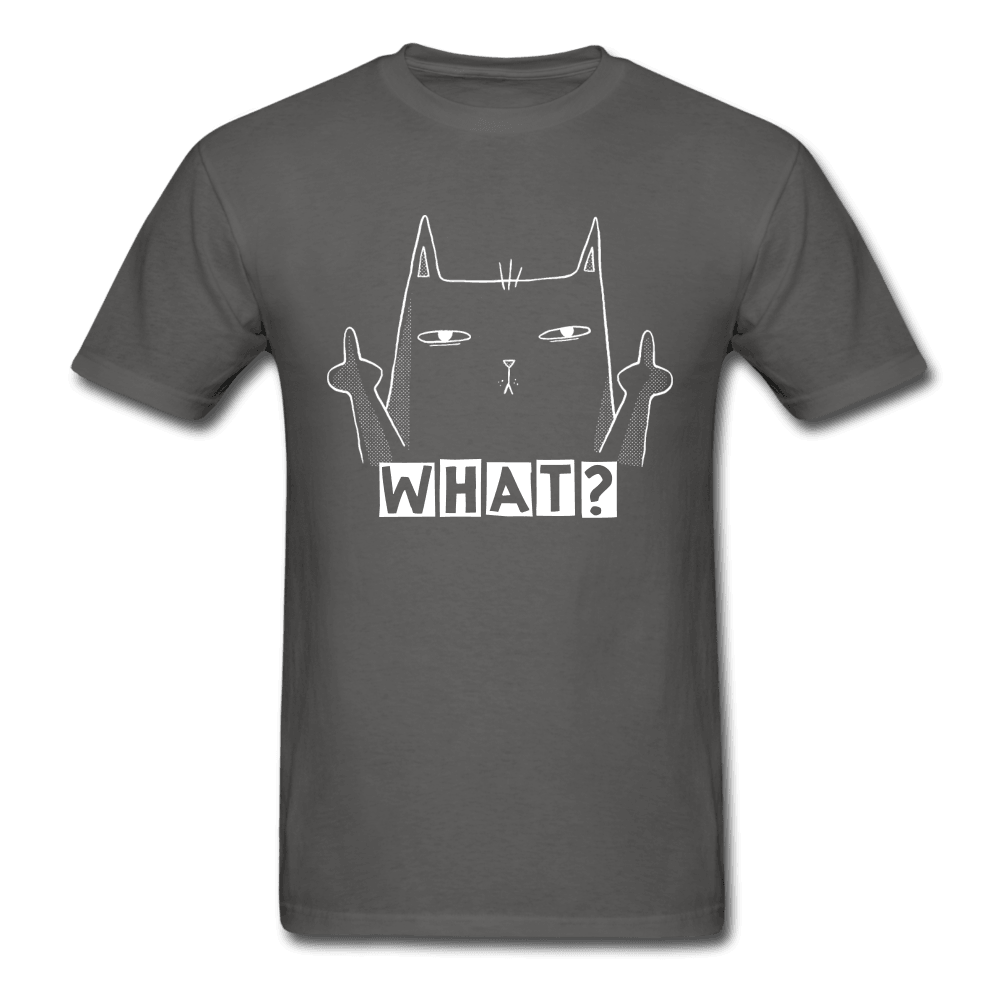 Sassy Cat WHAT? Unisex T-Shirt - charcoal