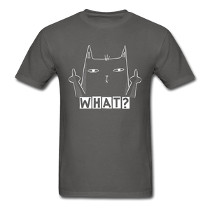 Sassy Cat WHAT? Unisex T-Shirt - charcoal