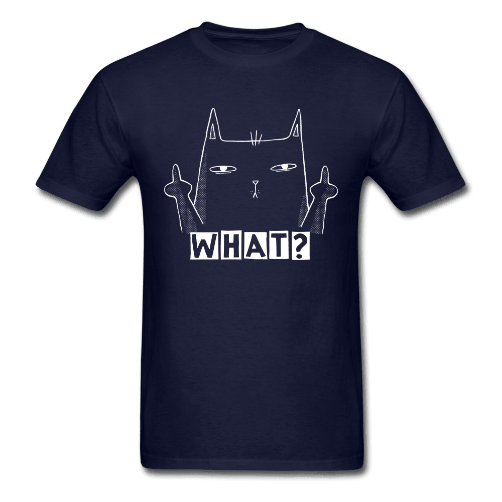 Sassy Cat WHAT? Unisex T-Shirt - navy