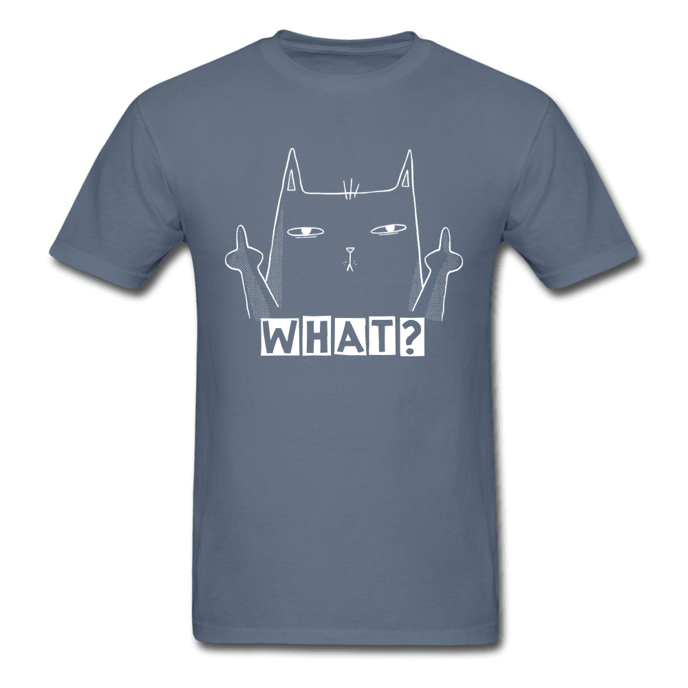 Sassy Cat WHAT? Unisex T-Shirt - denim