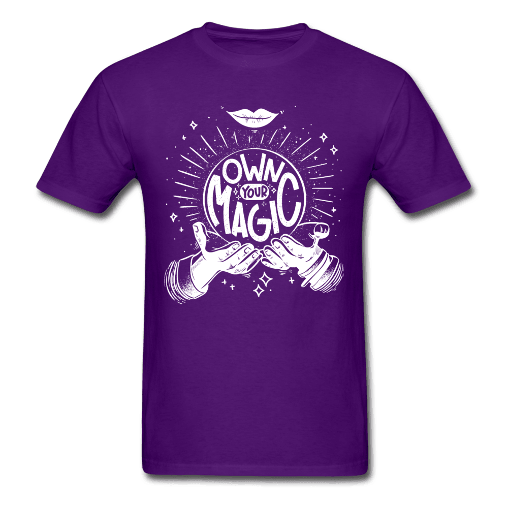 Own Your Magic Crystal Ball Unisex T-Shirt - purple