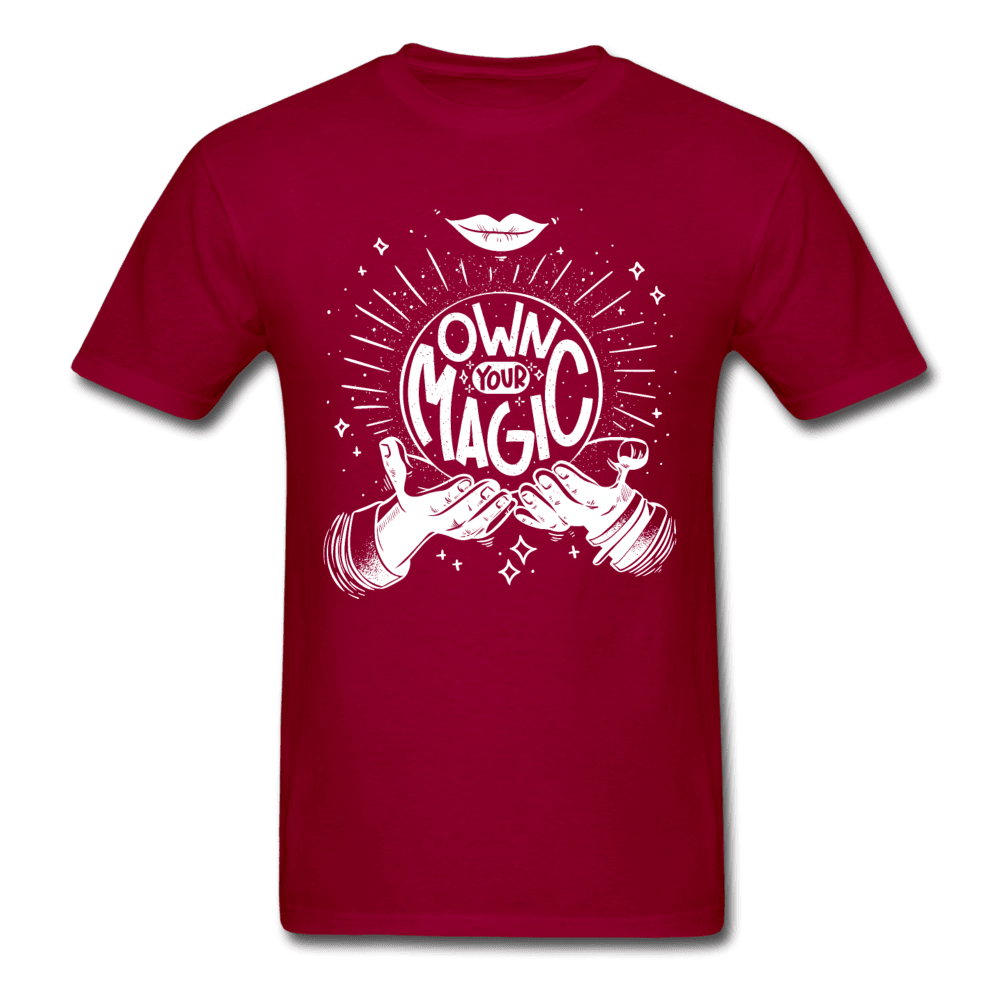 Own Your Magic Crystal Ball Unisex T-Shirt - dark red