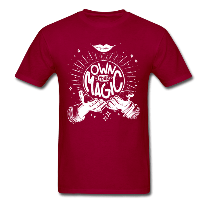 Own Your Magic Crystal Ball Unisex T-Shirt - dark red