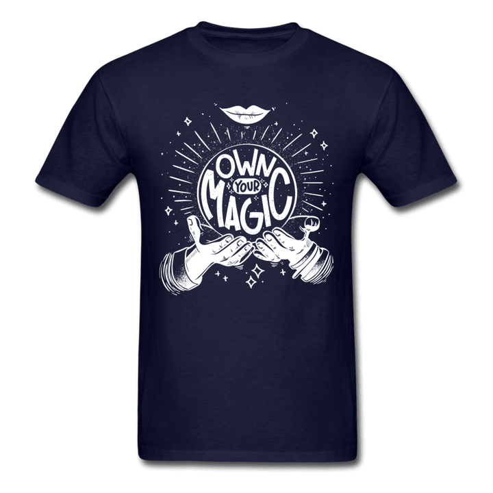 Own Your Magic Crystal Ball Unisex T-Shirt - navy
