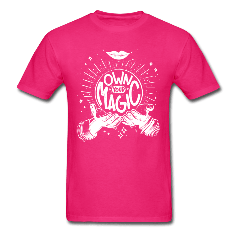 Own Your Magic Crystal Ball Unisex T-Shirt - fuchsia