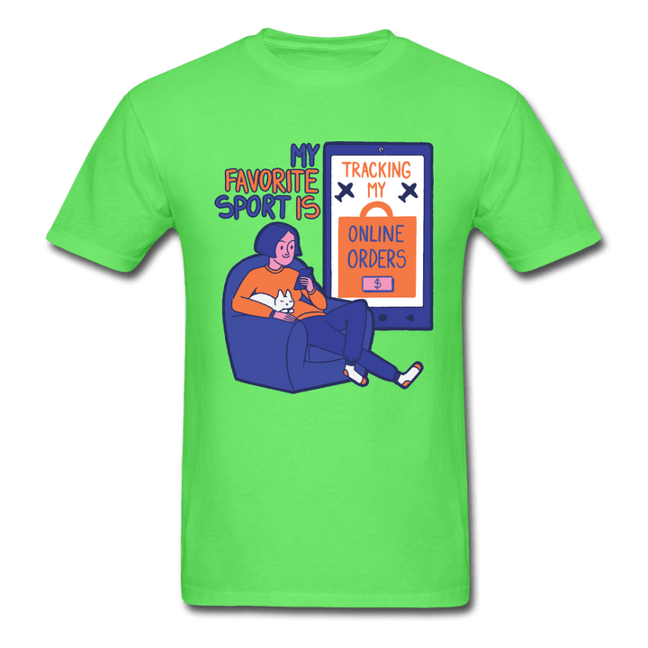 My Favorite Sport is Tracking Online Orders Unisex T-Shirt - kiwi