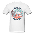 Keep the Oceans Blue Surfing Unisex T-Shirt - white