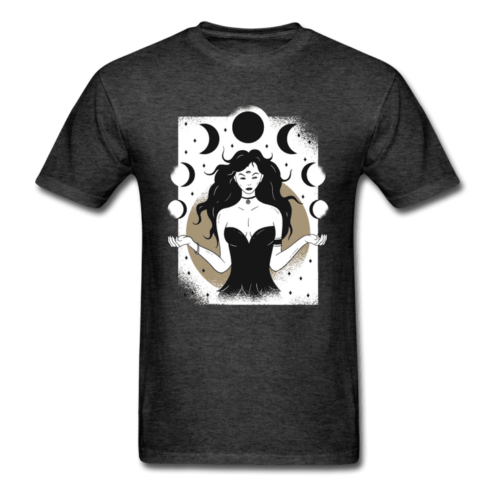 Black Moon Sorceress Unisex T-Shirt - heather black