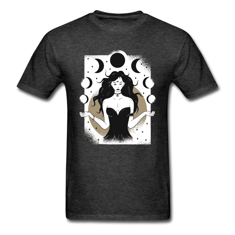 Black Moon Sorceress Unisex T-Shirt - heather black