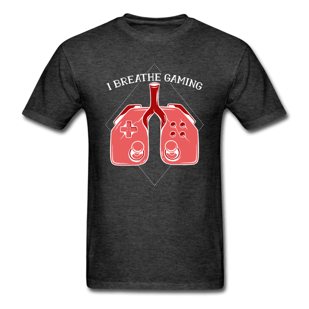 I Breathe Gaming Controller Lungs Unisex T-Shirt - heather black