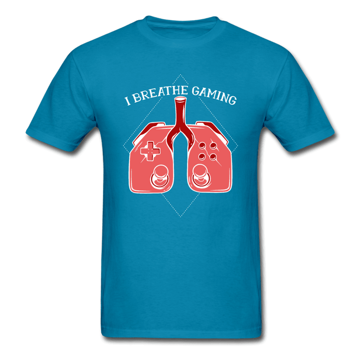 I Breathe Gaming Controller Lungs Unisex T-Shirt - turquoise