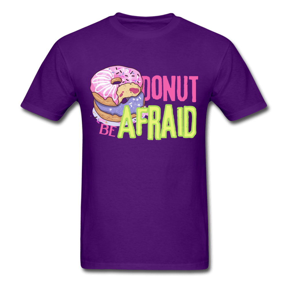 Donut be Afraid Unisex T-Shirt - purple