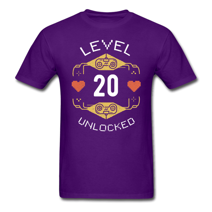 Level Unlocked Personalize Unisex T-Shirt - purple