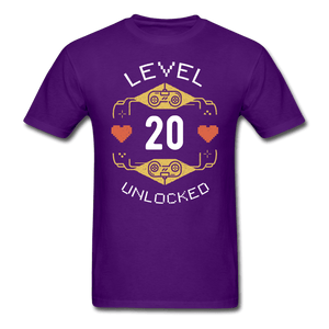 Level Unlocked Personalize Unisex T-Shirt - purple