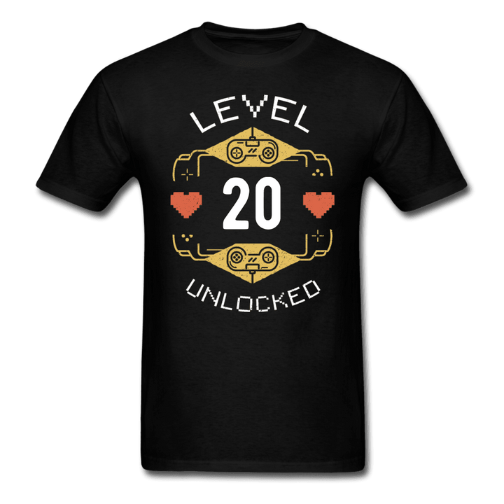 Level Unlocked Personalize Unisex T-Shirt - black