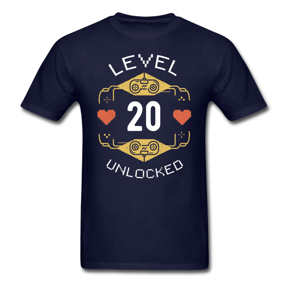 Level Unlocked Personalize Unisex T-Shirt - navy
