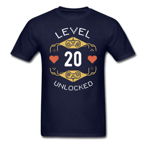 Level Unlocked Personalize Unisex T-Shirt - navy