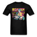 Retro Classic Gamer Girl Unisex T-Shirt - black