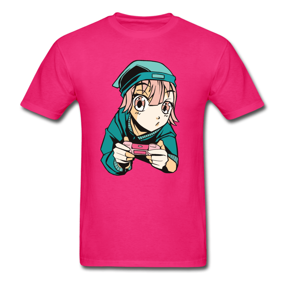 Anime Gamer Ultra Concentration Unisex T-Shirt - fuchsia