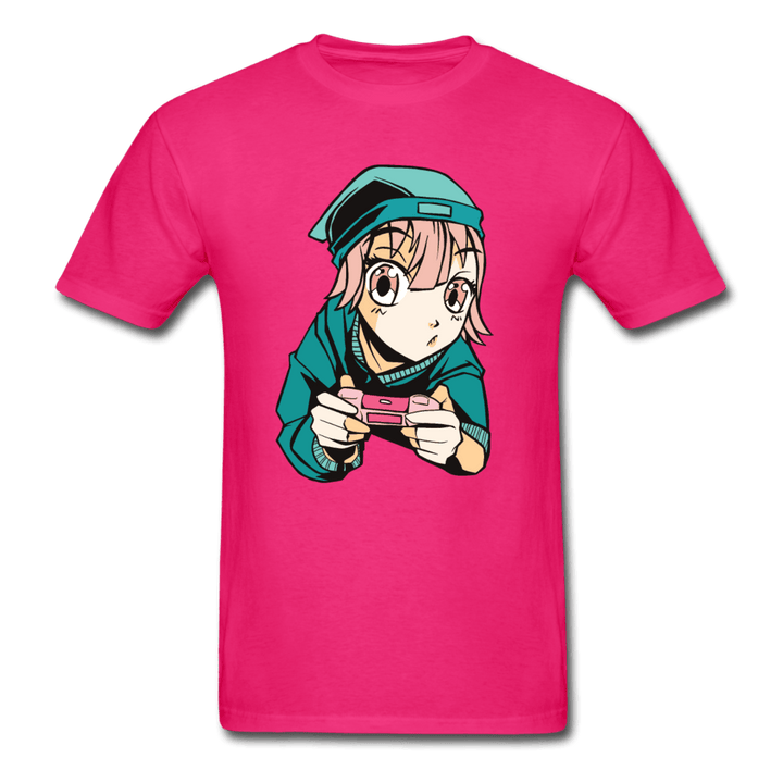 Anime Gamer Ultra Concentration Unisex T-Shirt - fuchsia