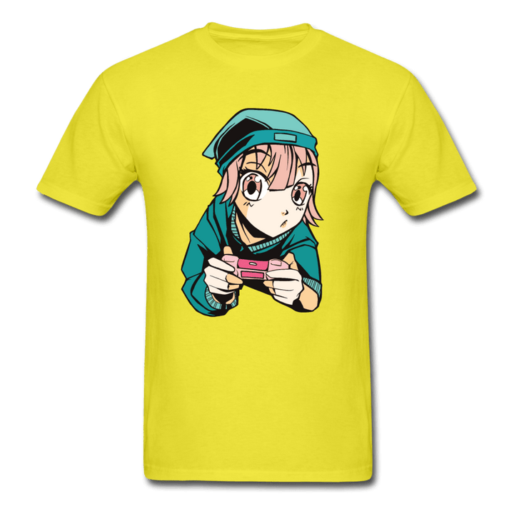 Anime Gamer Ultra Concentration Unisex T-Shirt - yellow