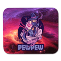 Pew Pew Purple Mage Witch Galaxy Mouse Pad - white