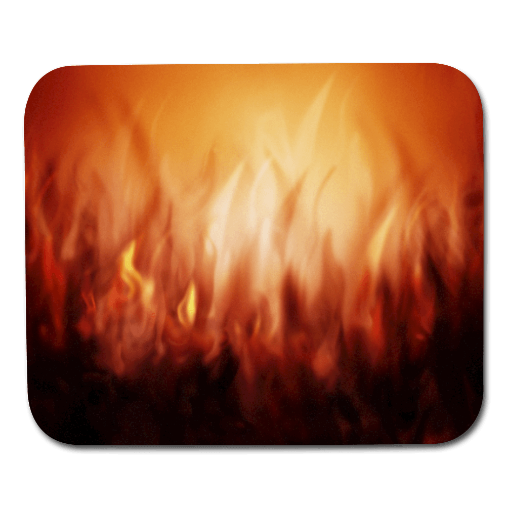 Flames and Blaze Mouse Pad - white