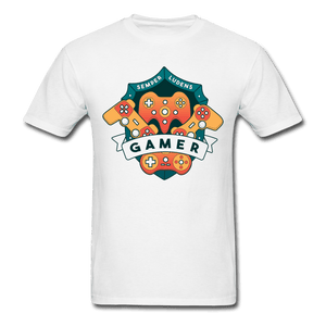 Gamer League Emblem Unisex T-Shirt - white