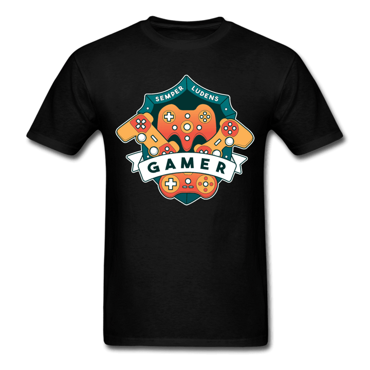 Gamer League Emblem Unisex T-Shirt - black