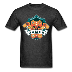 Gamer League Emblem Unisex T-Shirt - heather black