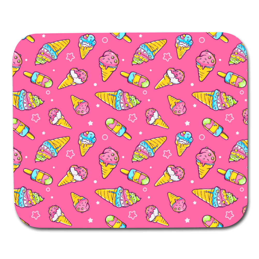 I Scream for Pink Ice Cream Mouse Pad - white