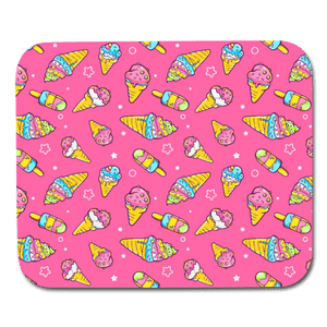 I Scream for Pink Ice Cream Mouse Pad - white
