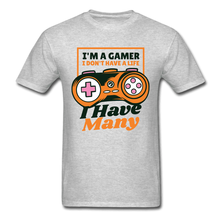 I'm a Gamer I Have Many Lives Unisex T-Shirt - heather gray
