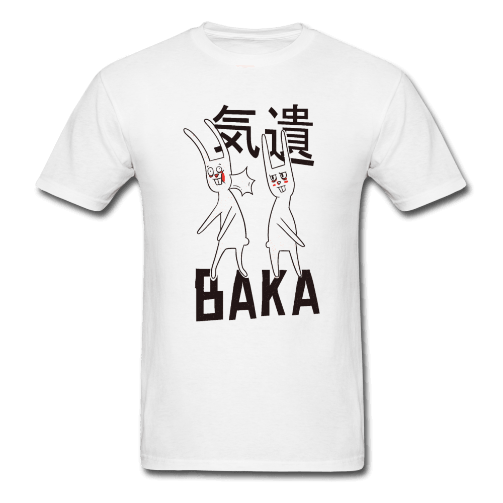 BAKA Slapping Rabbit Unisex T-Shirt - white