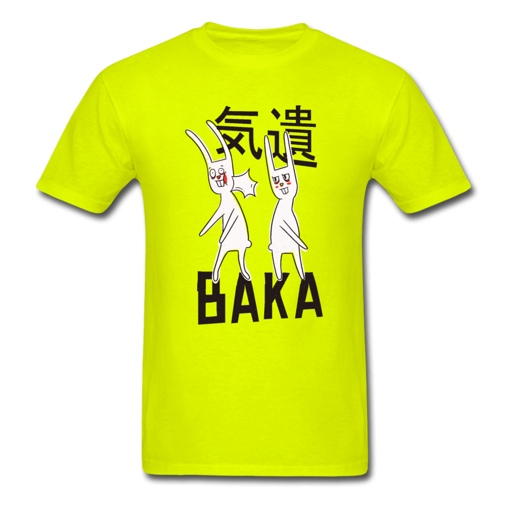 BAKA Slapping Rabbit Unisex T-Shirt - safety green