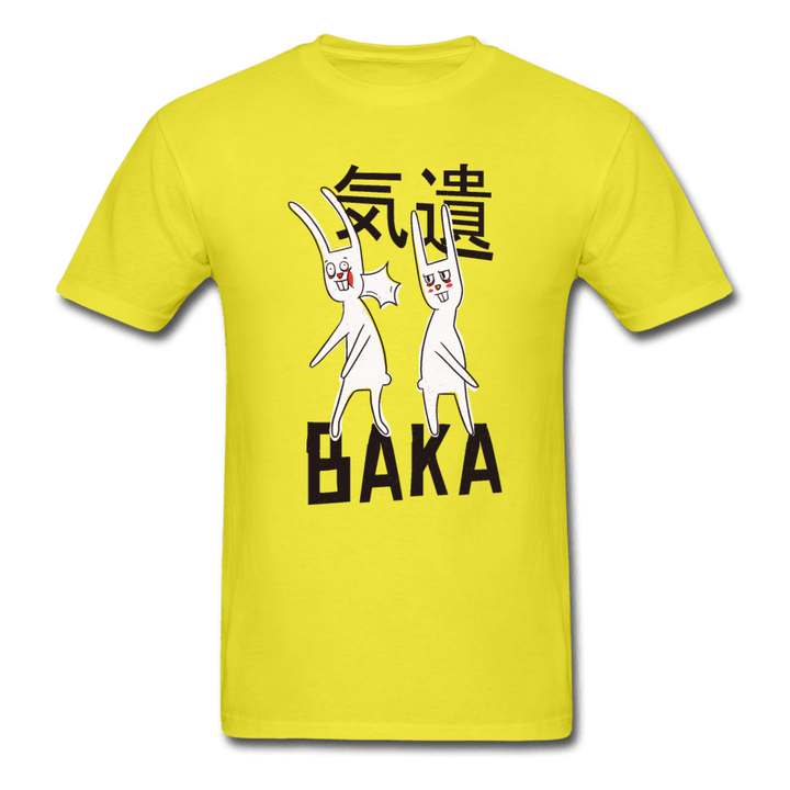BAKA Slapping Rabbit Unisex T-Shirt - yellow
