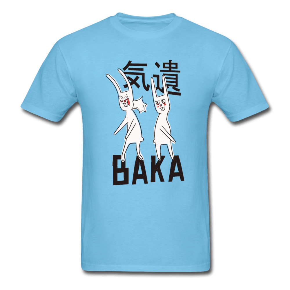 BAKA Slapping Rabbit Unisex T-Shirt - aquatic blue