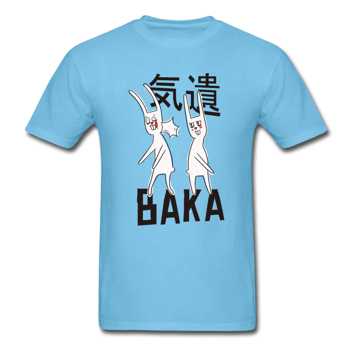BAKA Slapping Rabbit Unisex T-Shirt - aquatic blue