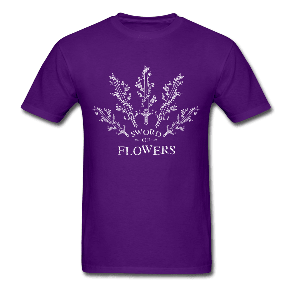 Sword of Flowers Unisex T-Shirt - purple
