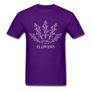 Sword of Flowers Unisex T-Shirt - purple