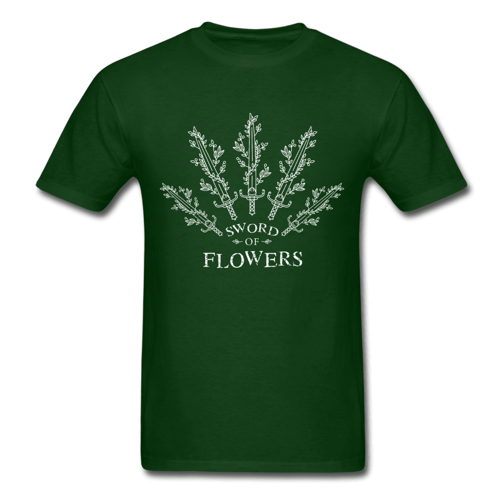 Sword of Flowers Unisex T-Shirt - forest green
