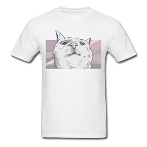What Are You Looking At? Cool Cat T-Shirt - white