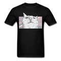 What Are You Looking At? Cool Cat T-Shirt - black
