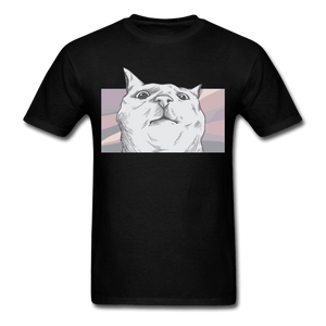What Are You Looking At? Cool Cat T-Shirt - black