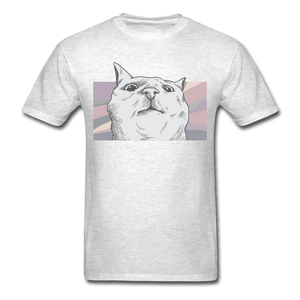 What Are You Looking At? Cool Cat T-Shirt - light heather gray