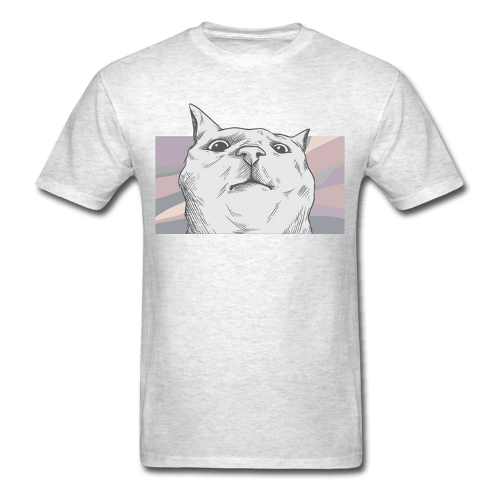 What Are You Looking At? Cool Cat T-Shirt - light heather gray